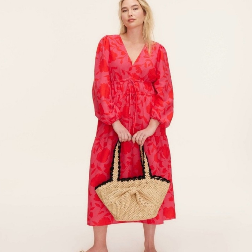 ♠️💞 kate spade new york x Target Raffia Bow Natural Tote Bag 🎀 - Picture 3 of 7